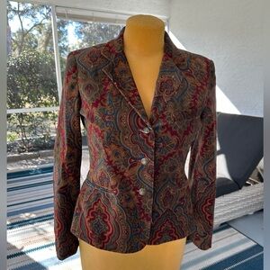 Vintage Lauren Ralph Lauren Size Medium, 100 % cotton, Paisley Print